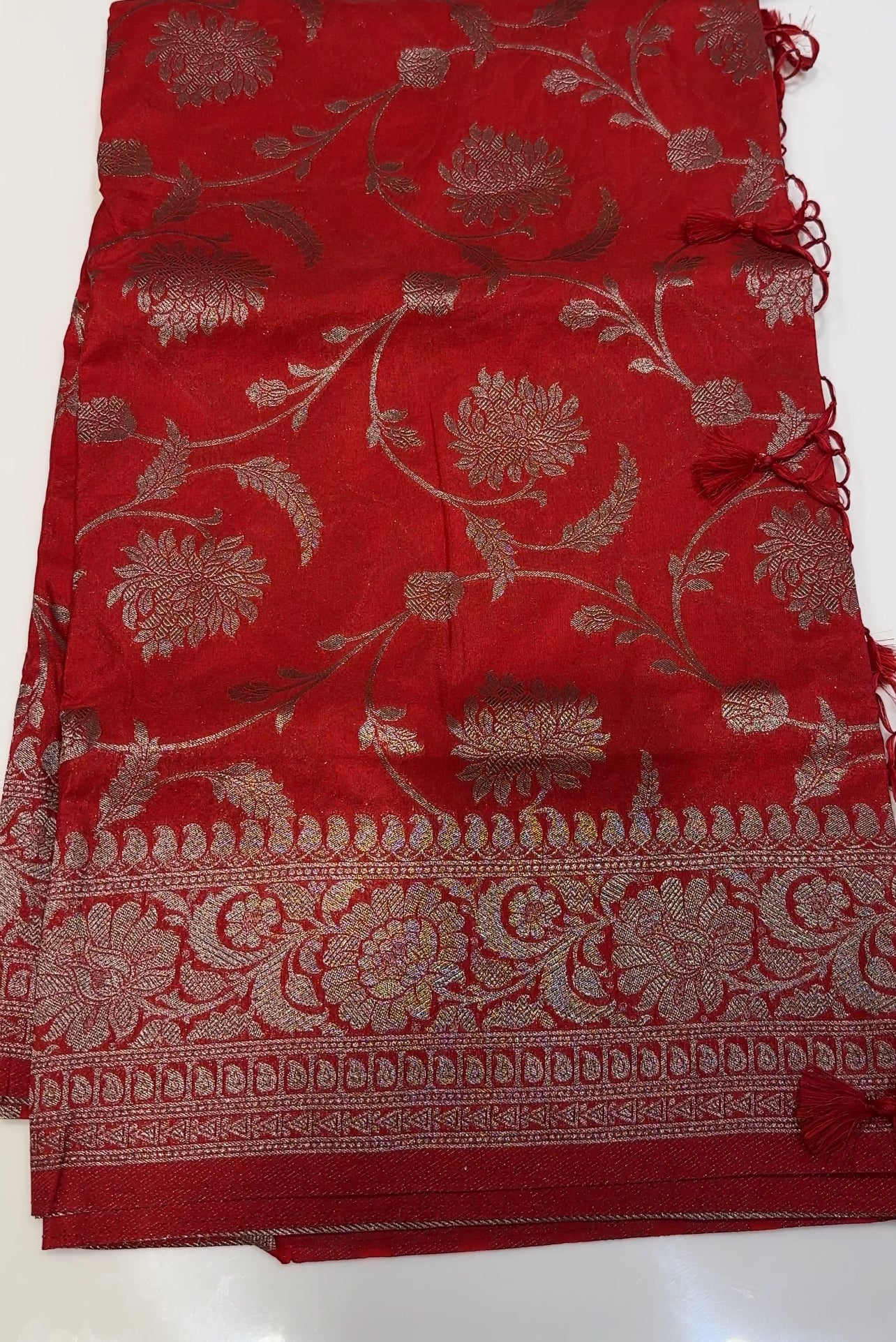 SEMI BANARASI SAREES - IHA 17031