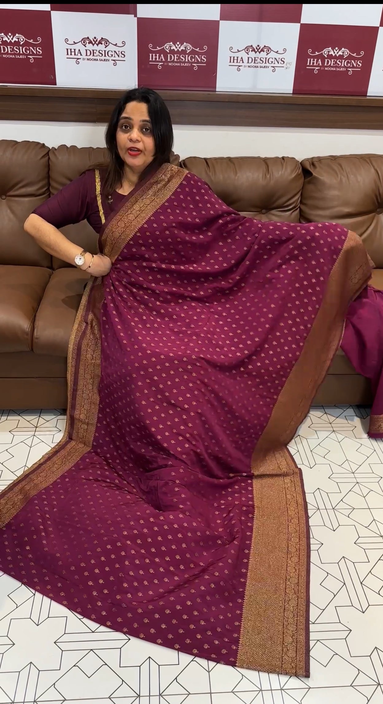 FORWARD SEMI BANARASI SAREES - IHA 17729