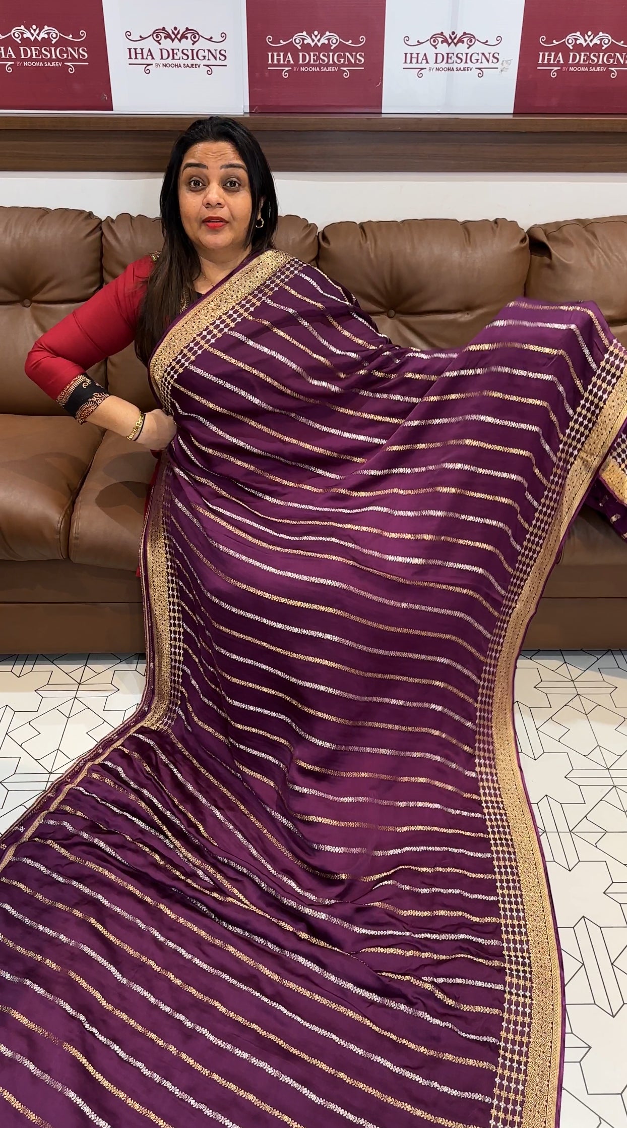 CRAPE BANARASI SAREES - IHA 19891