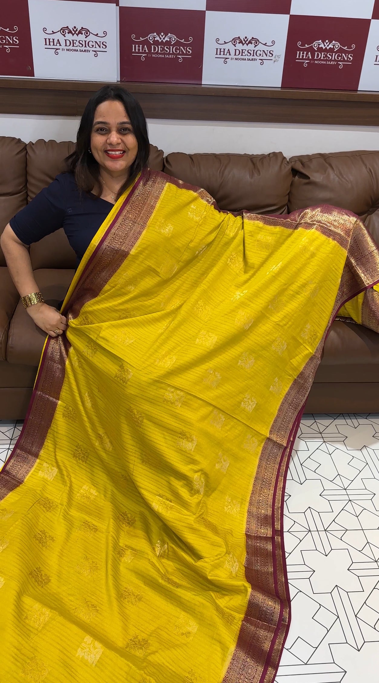 SEMI BANARASI SAREES - IHA 19492