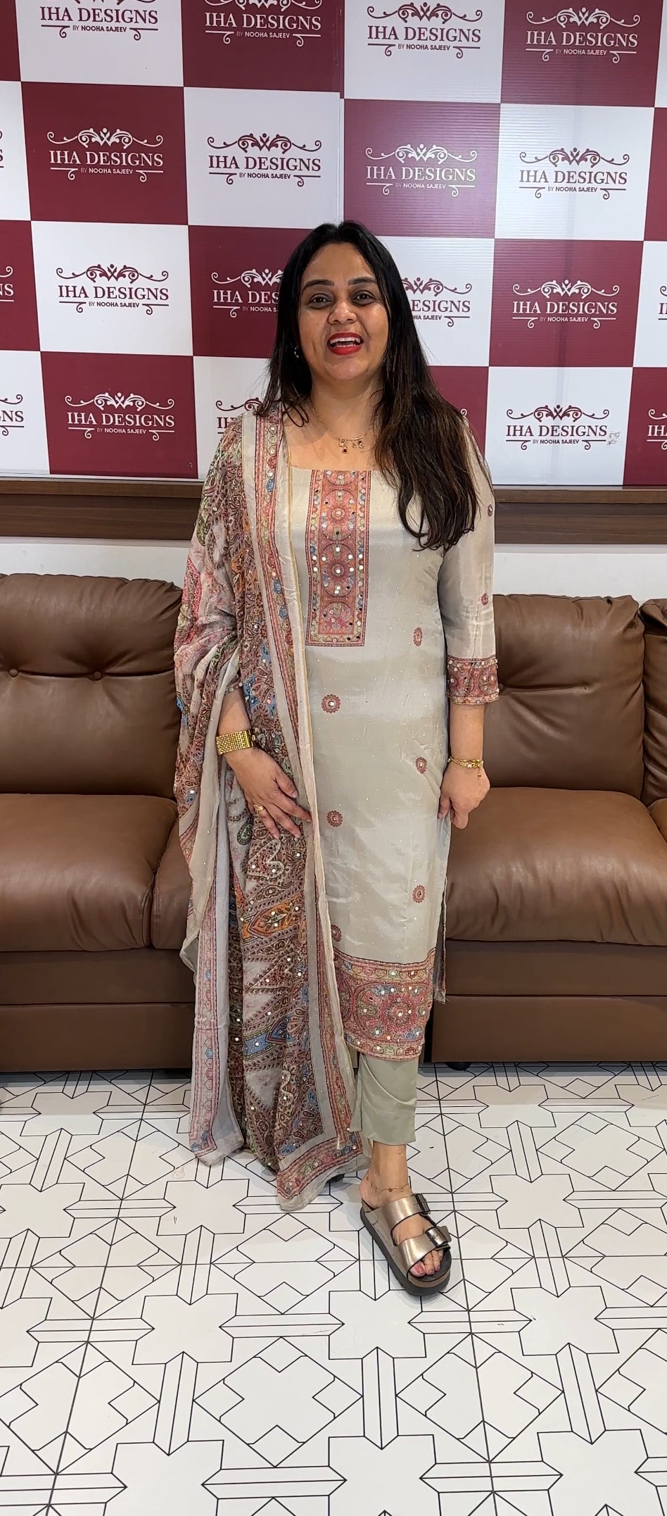 CRAPE SILK UNSTITCHED SALWAR SUITS - IHA 22482