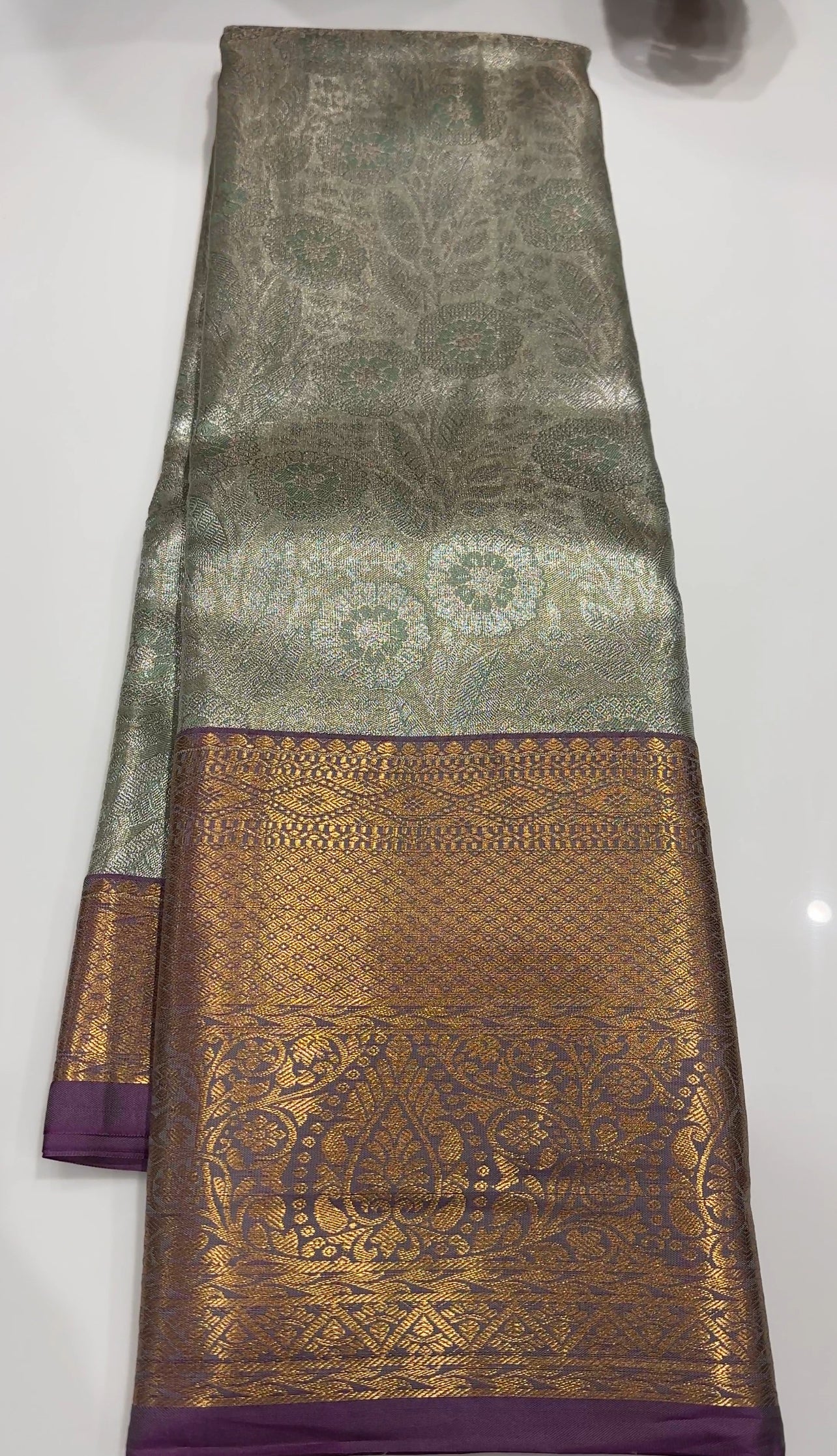 DESINGNER TISSUE KANCHIPURAM SAREES - IHA 19897