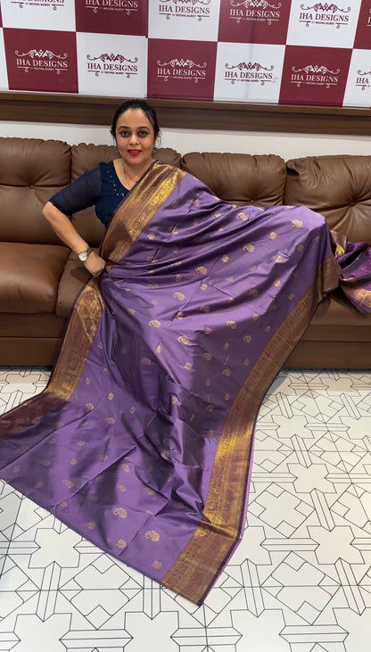 BUDGET BUY SEMI KANCHIPURAM SAREE - IHA 16348