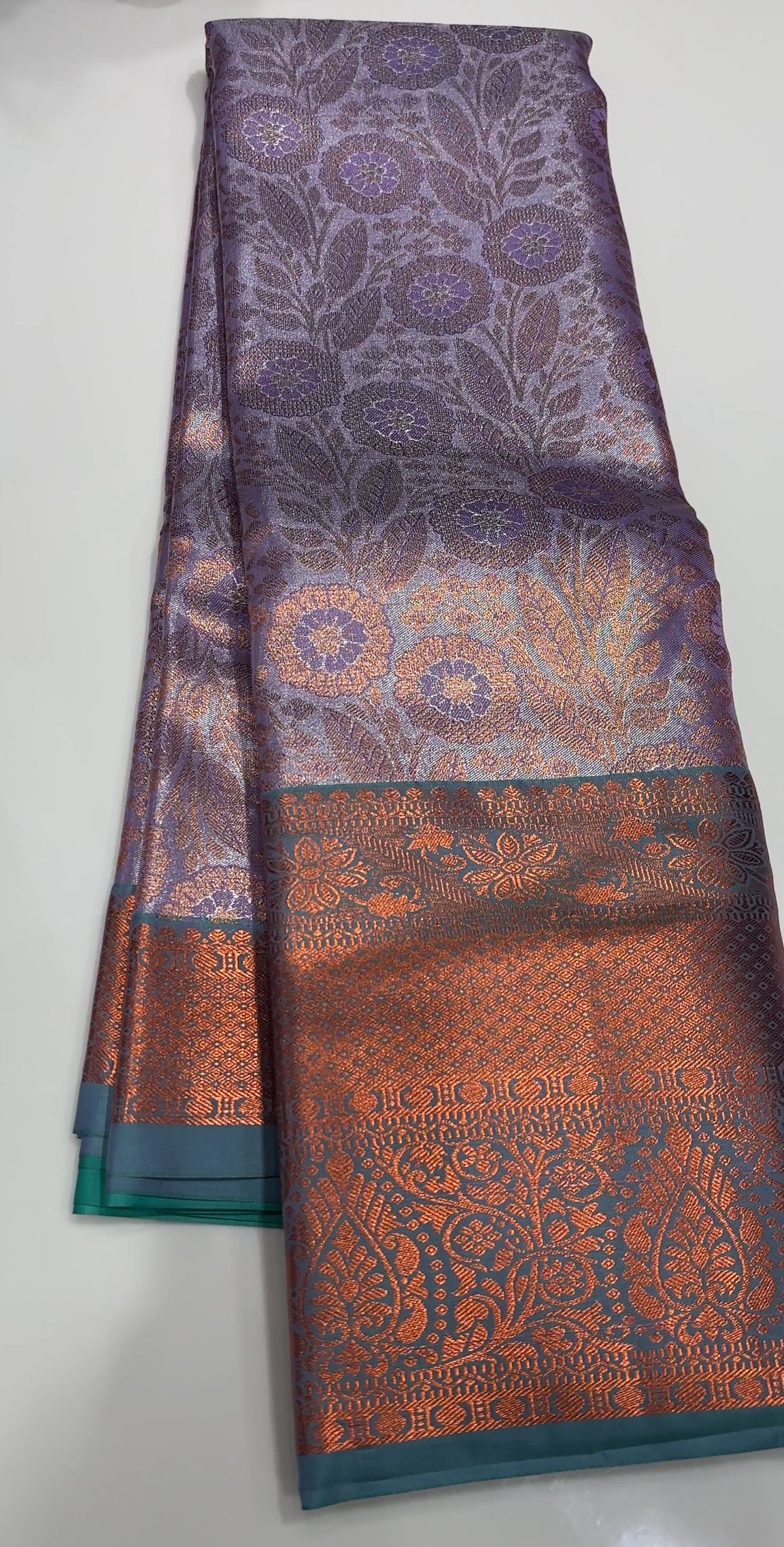 DESINGNER TISSUE KANCHIPURAM SAREES - IHA 19897