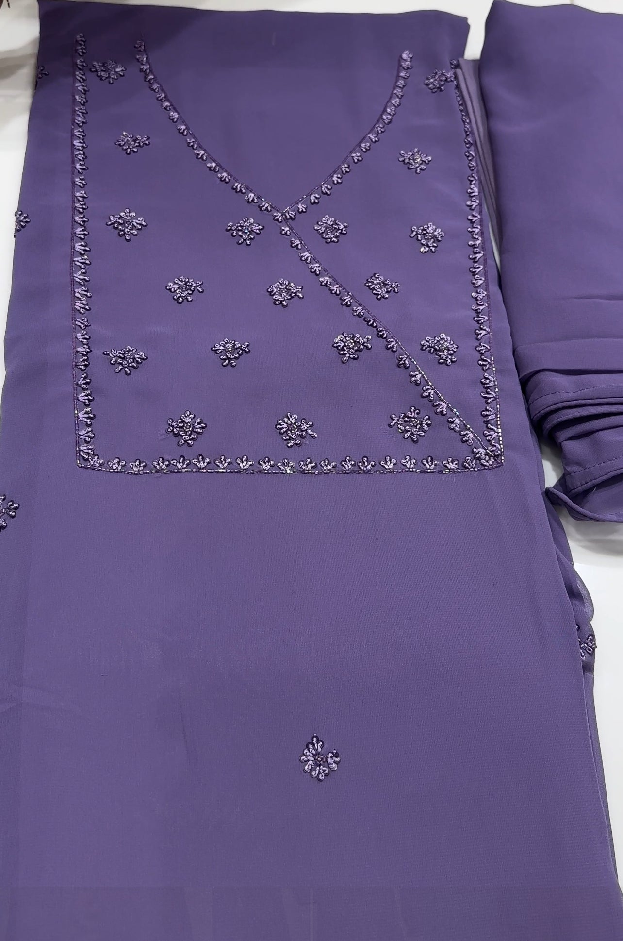 FAUX GEORGETTE UNSTITCHED SALWAR SUITS - IHA 22990