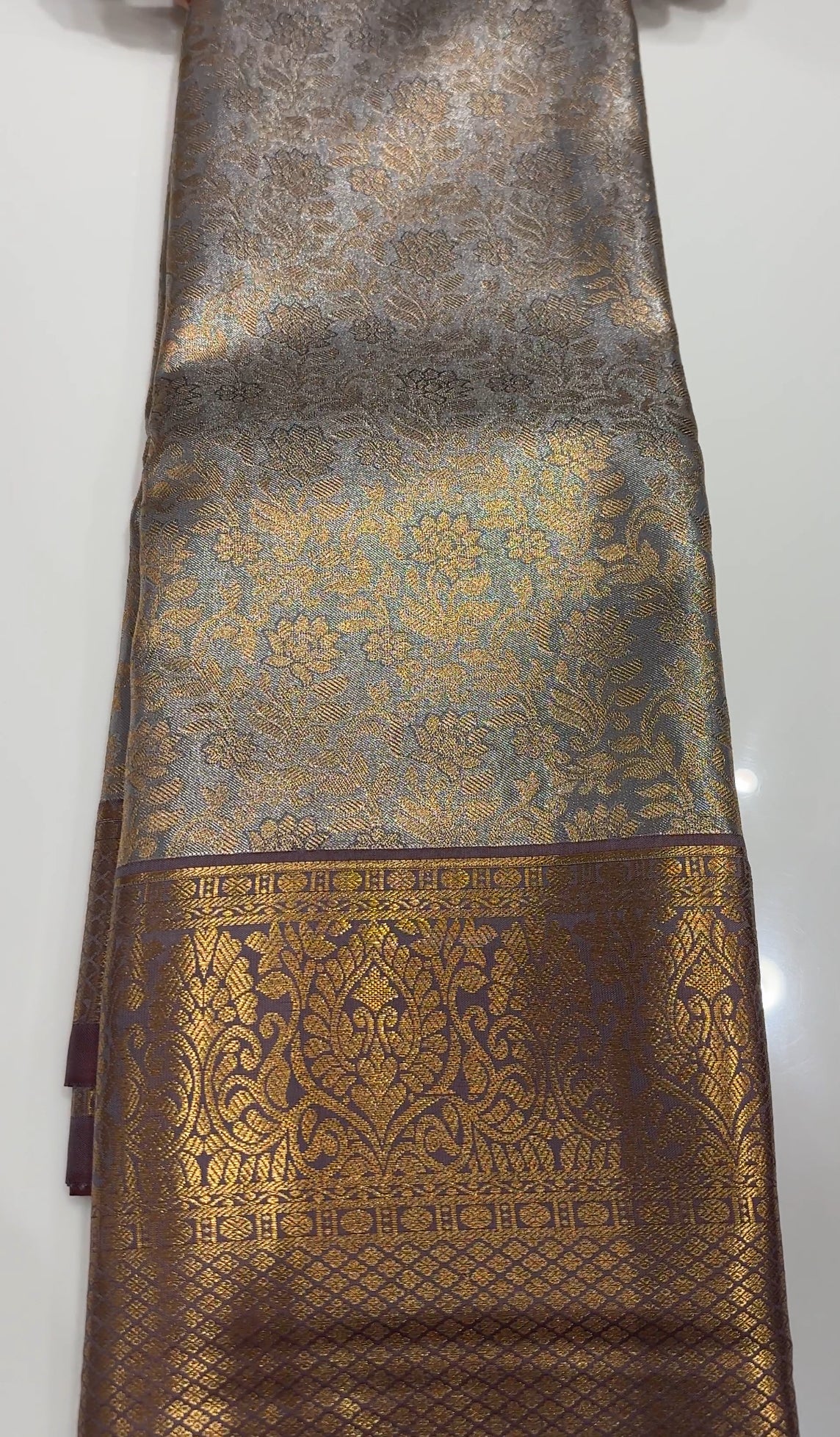 DESINGNER TISSUE KANCHIPURAM SAREES - IHA 19897