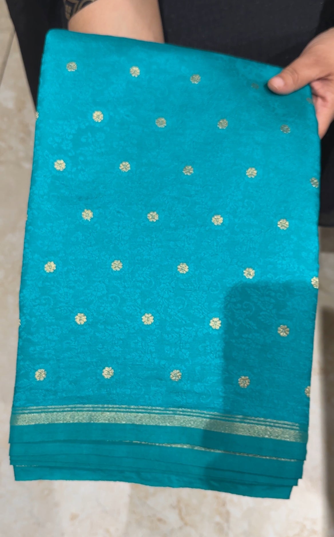 SEMI BANARASI SAREE - IHA 19867