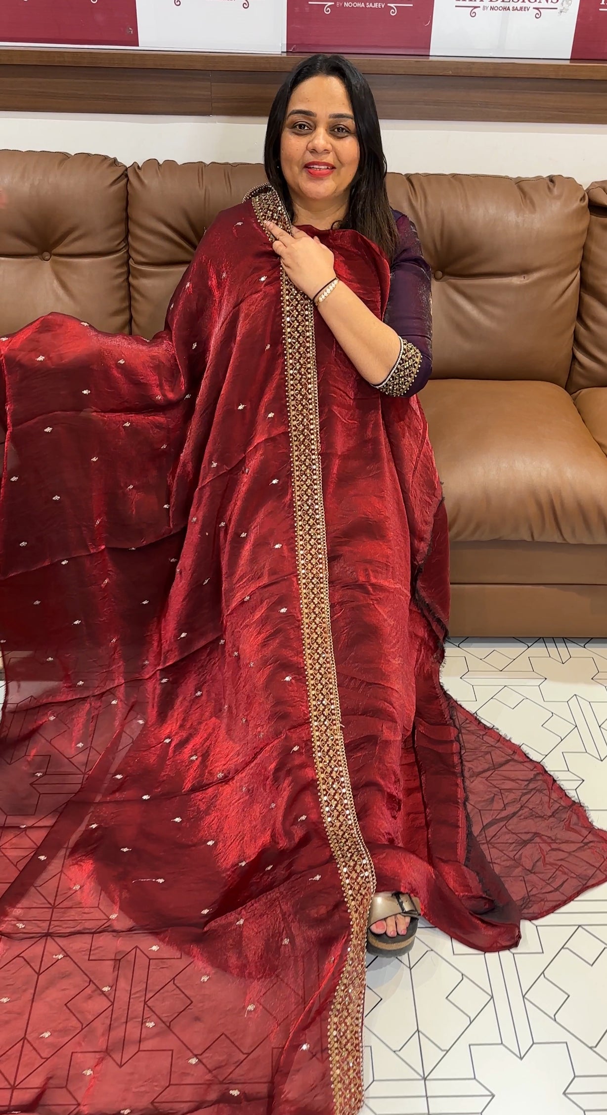 IHA'S IN-HOUSE VELVET ORGANZA UNSTITCHED SALWAR SUITS - IHA 19914