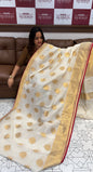 BHAGYAM KERALA CREAM SAREES - IHA 16138