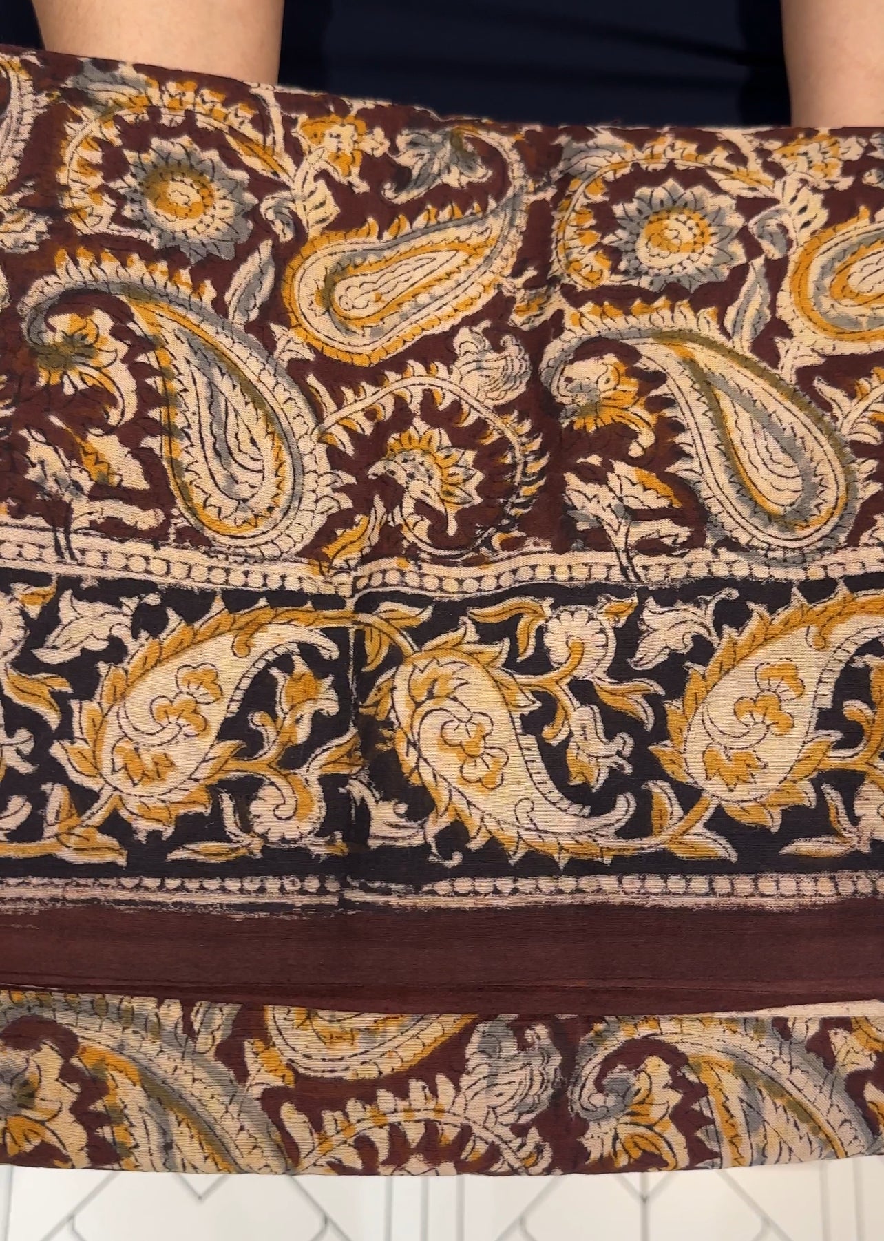 COTTON KALAMKARI PRINTED SAREE - IHA 17843