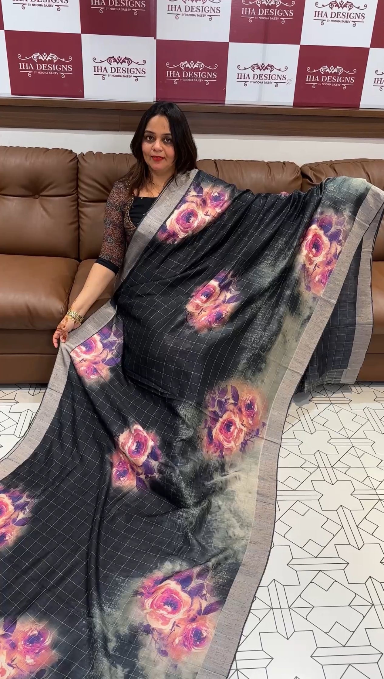 SEMI TUSSUR SAREE - IHA 16387