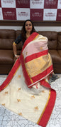 DESIGNER KERALA CREAM SAREES - IHA 16005