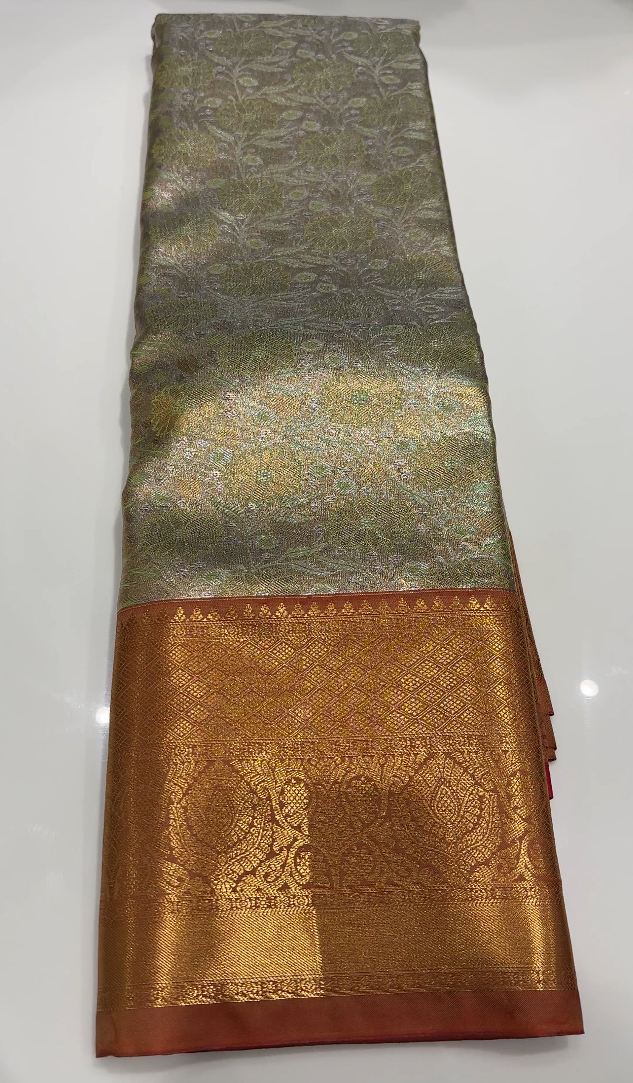 DESINGNER TISSUE KANCHIPURAM SAREES - IHA 19897