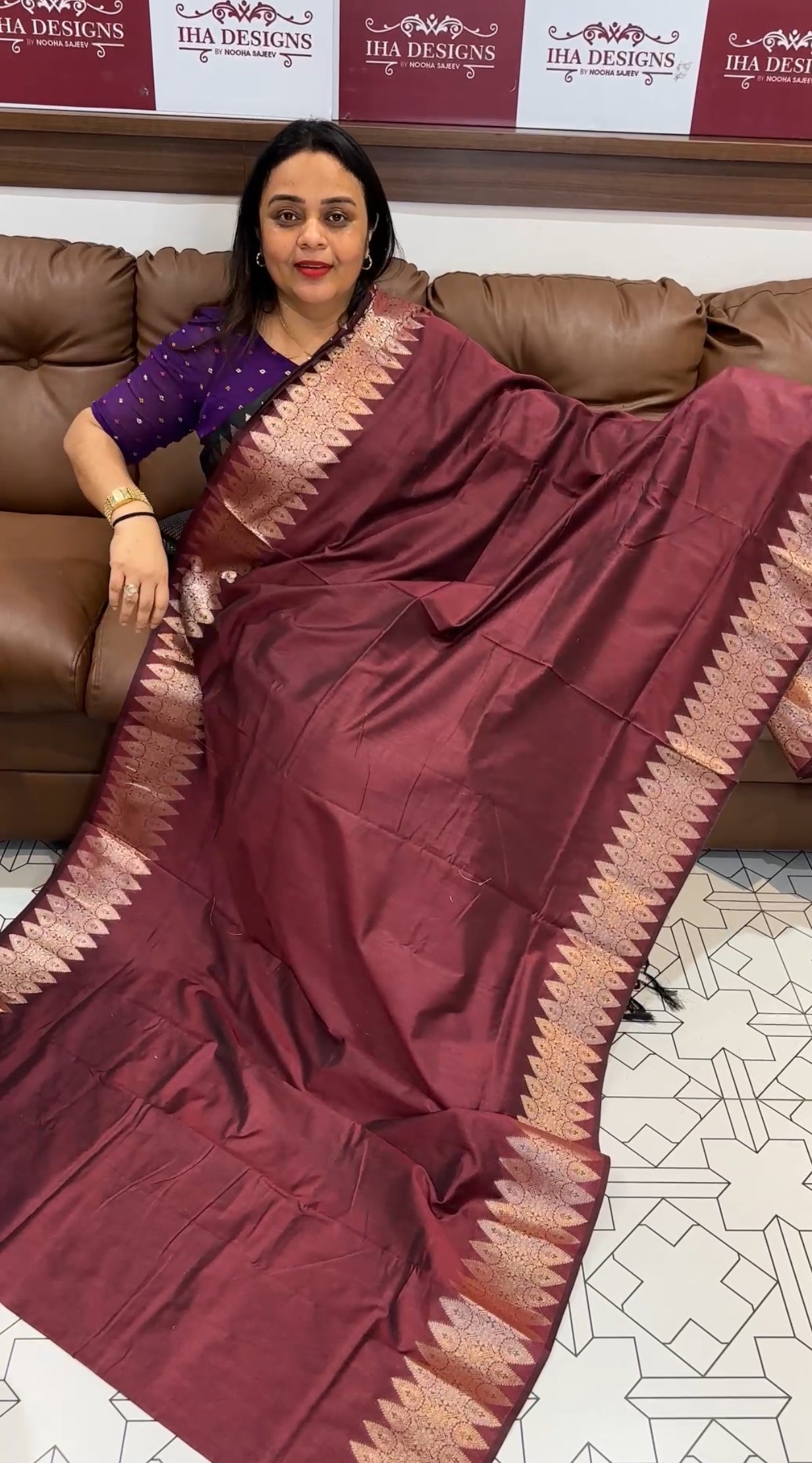 BUDGET BUY SEMI BANARSI SAREES - IHA 19856