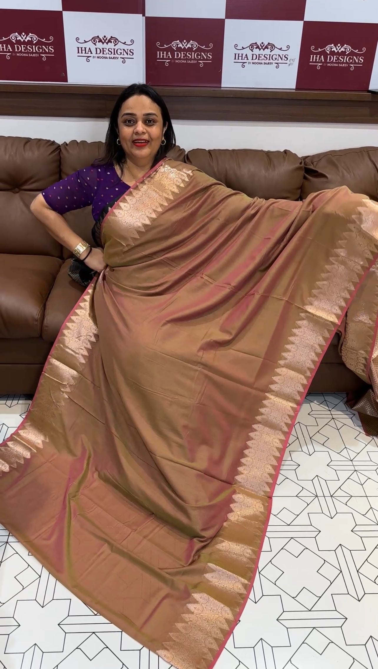 BUDGET BUY SEMI BANARSI SAREES - IHA 19856