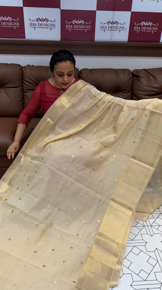 DESIGNER TISSUE SAREES - IHA 16234