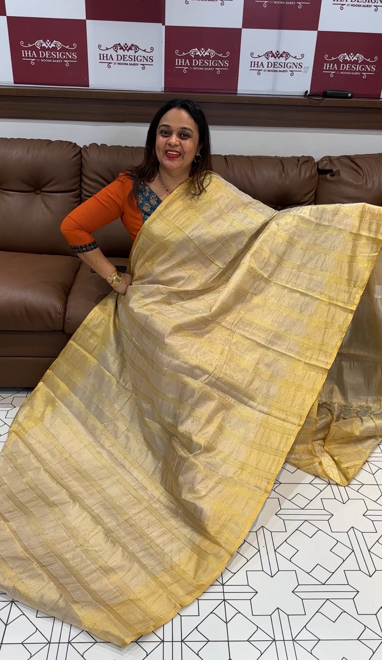 BUDGET BUY TISSUE SAREE - IHA 16341