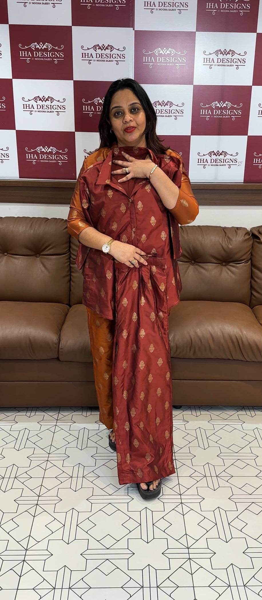 IHA'S IN-HOUSE SILK BANARASI CO-ORDS SETS - IHA 18738