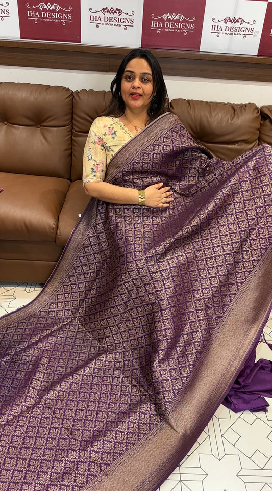 SEMI KATAN SAREES - IHA 19974