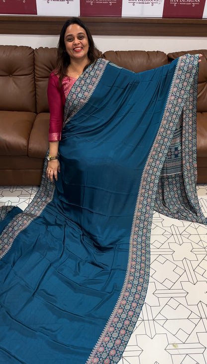 FORWARD AJRAKH PRINTED SAREES - IHA 17477