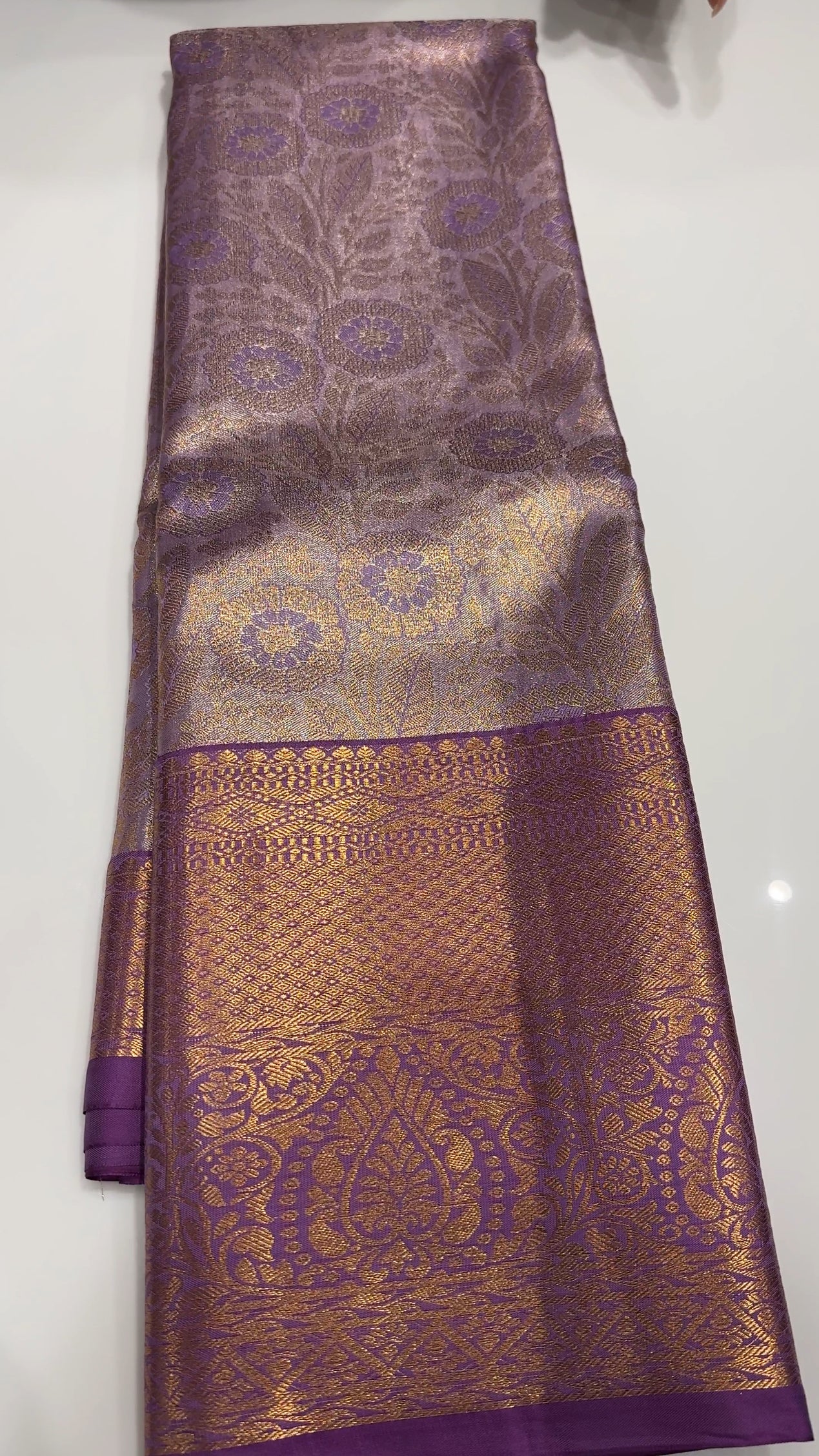 DESINGNER TISSUE KANCHIPURAM SAREES - IHA 19897