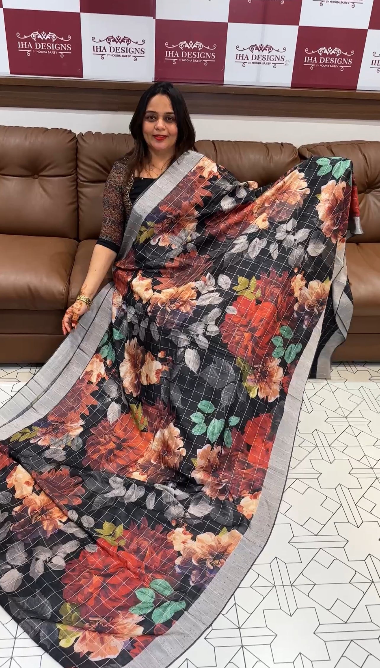 SEMI TUSSUR SAREE - IHA 16387