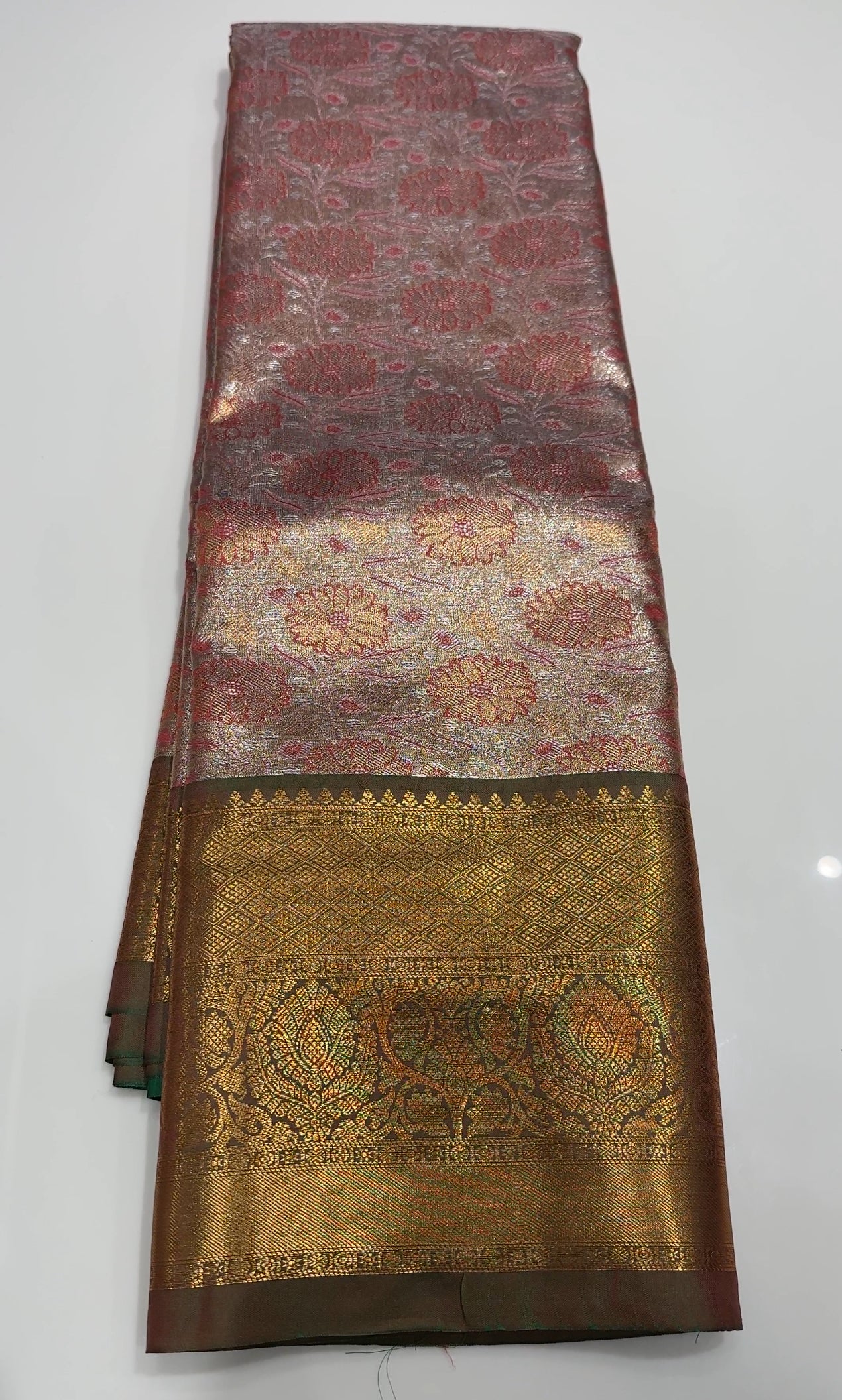 DESINGNER TISSUE KANCHIPURAM SAREES - IHA 19897