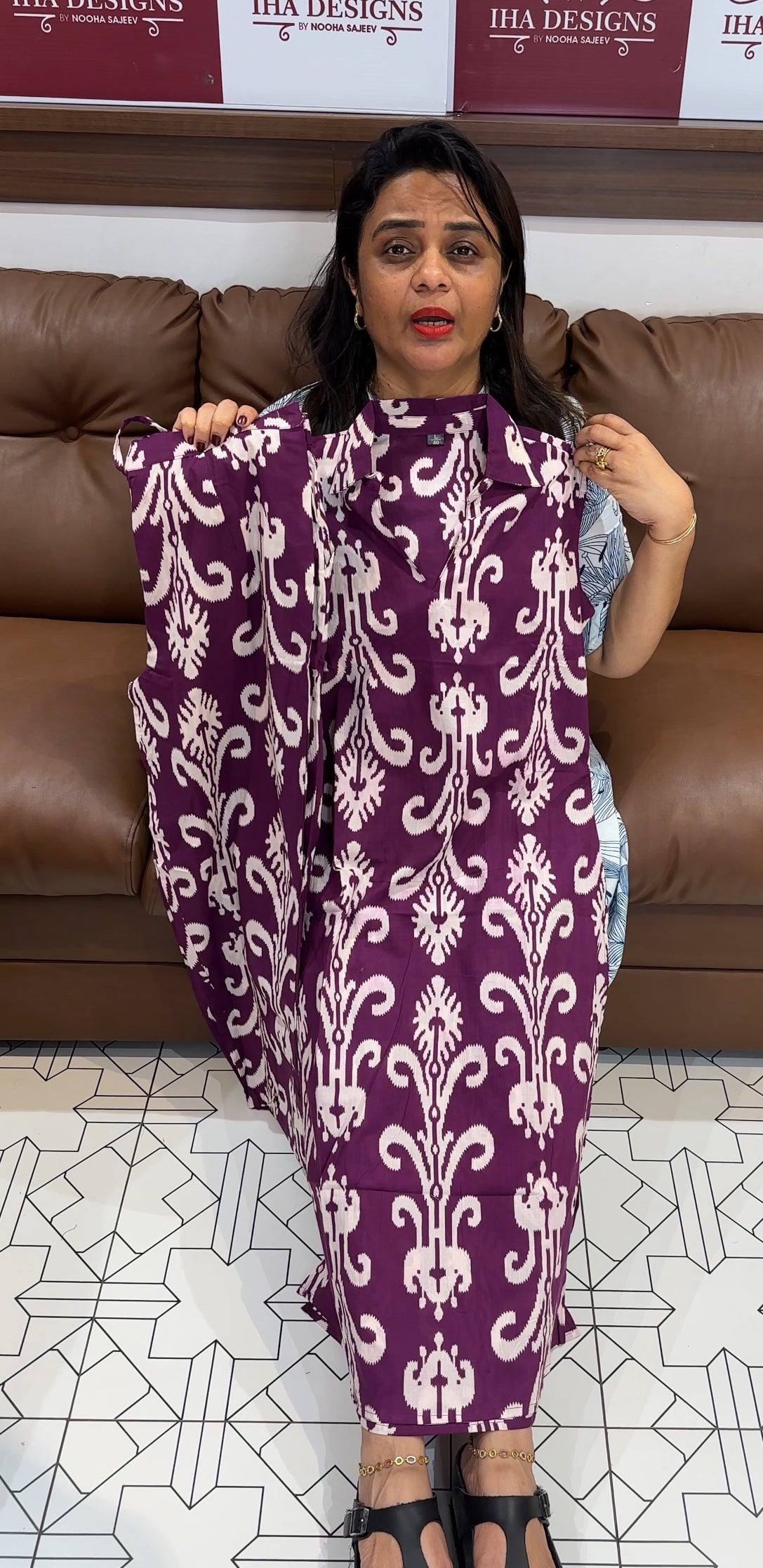 COTTON PRINTED TOP AND BOTTOM - IHA 25509