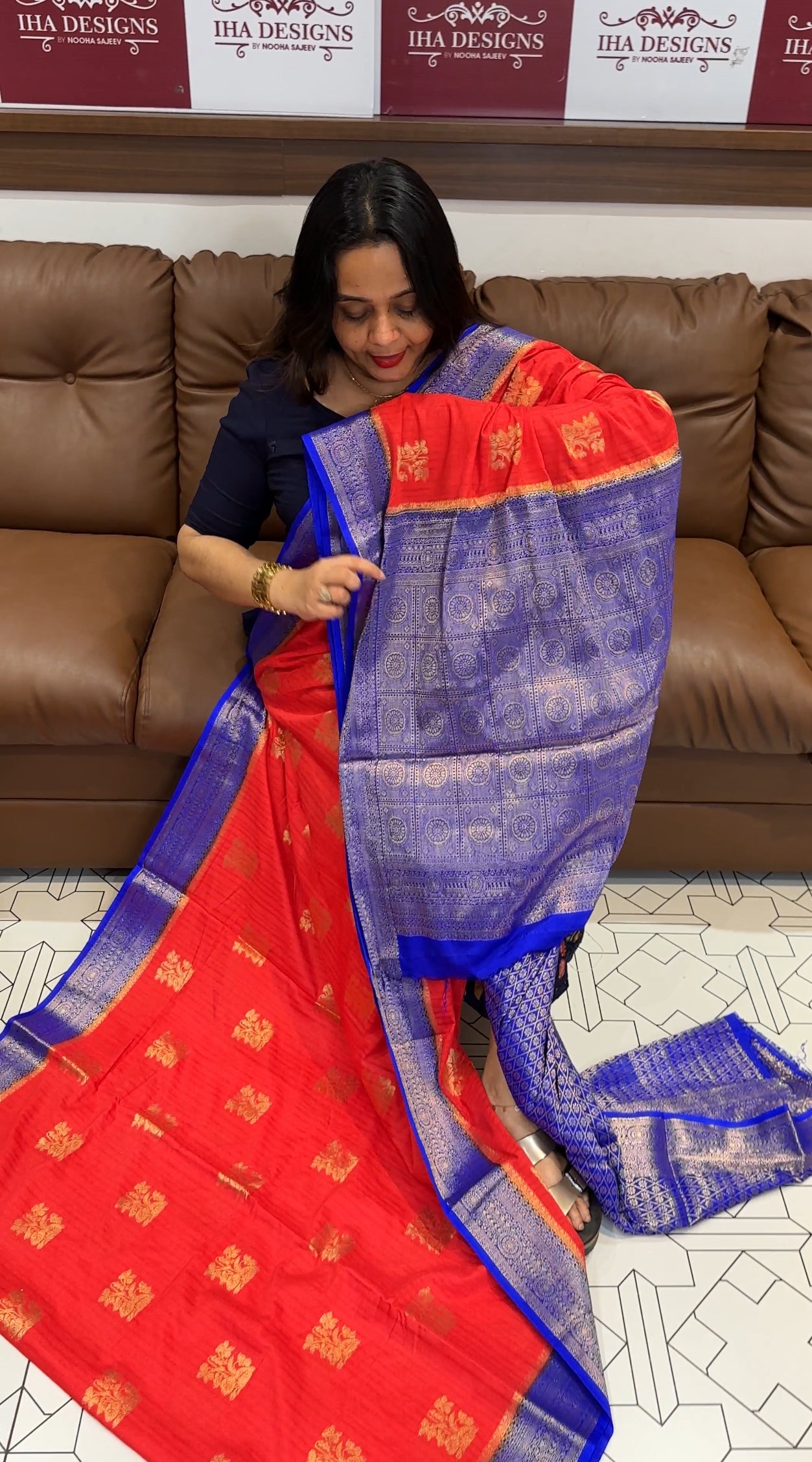 SEMI BANARASI SAREES - IHA 19492