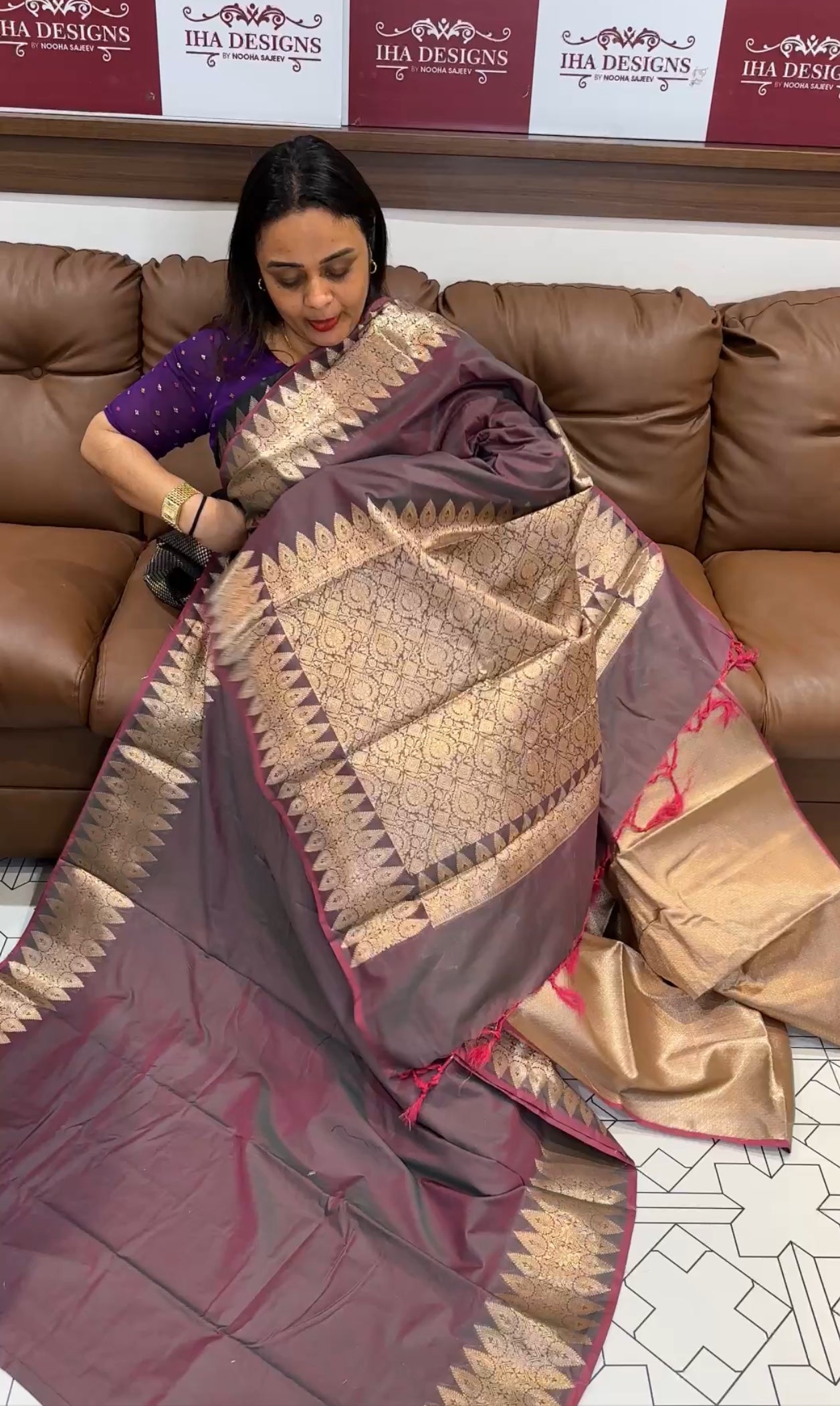 BUDGET BUY SEMI BANARSI SAREES - IHA 19856