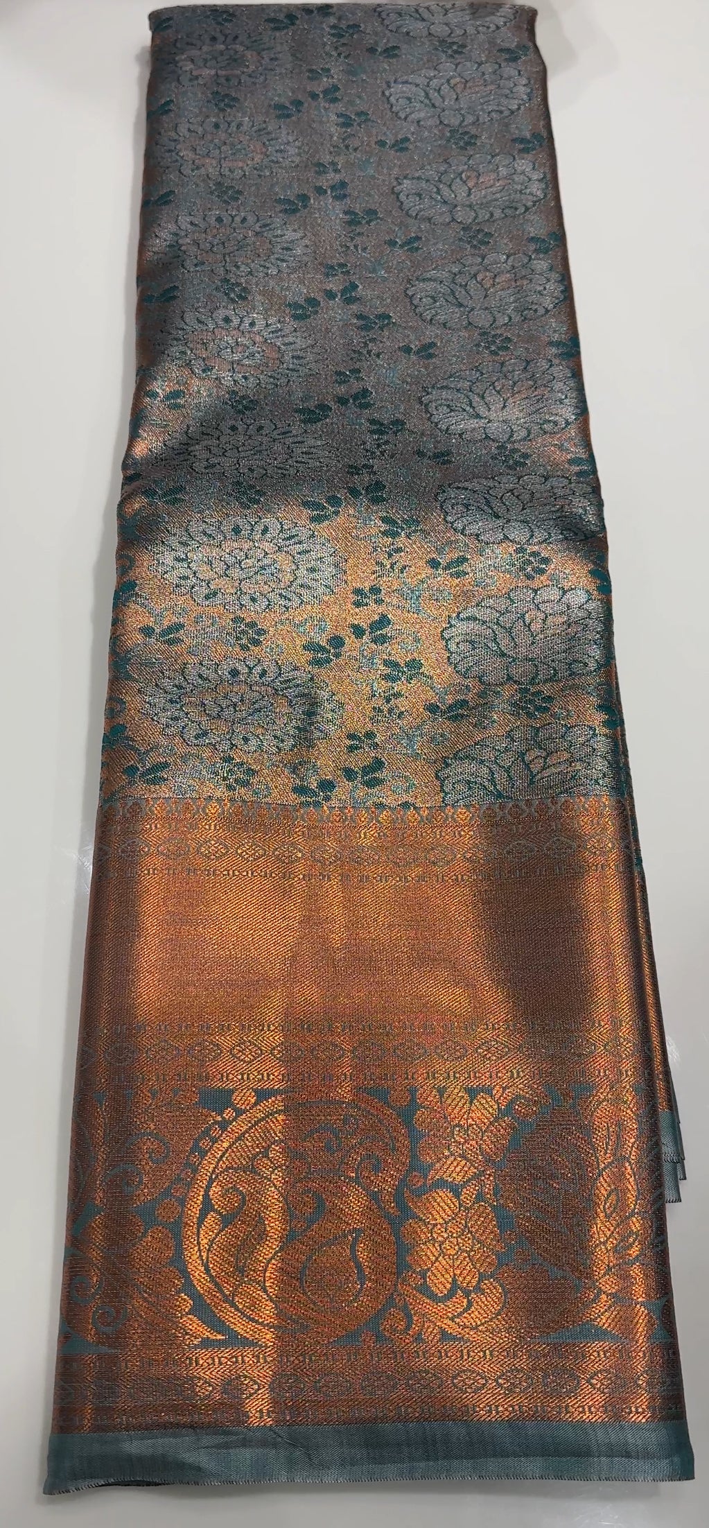 DESINGNER TISSUE KANCHIPURAM SAREES - IHA 19897