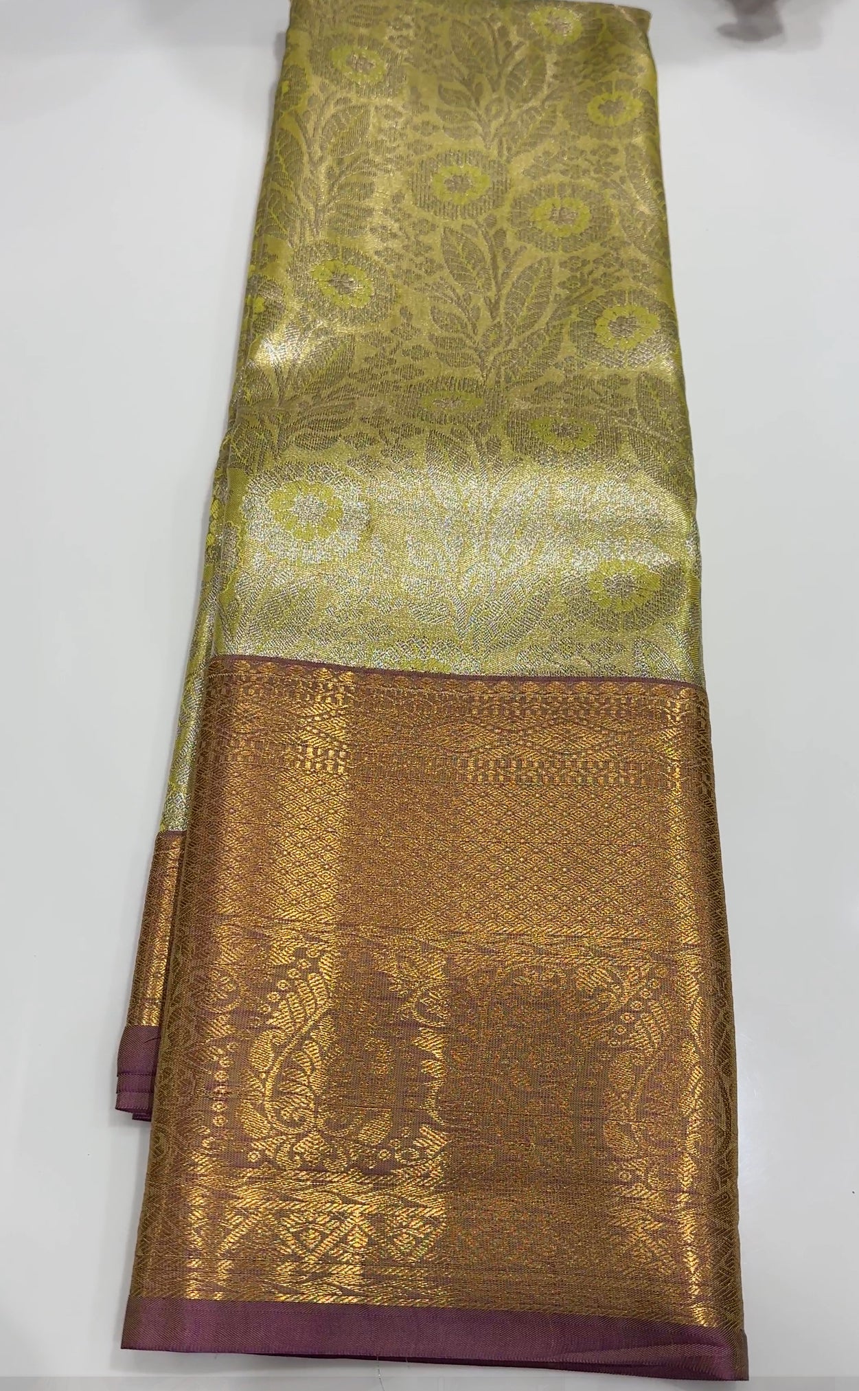 DESINGNER TISSUE KANCHIPURAM SAREES - IHA 19897