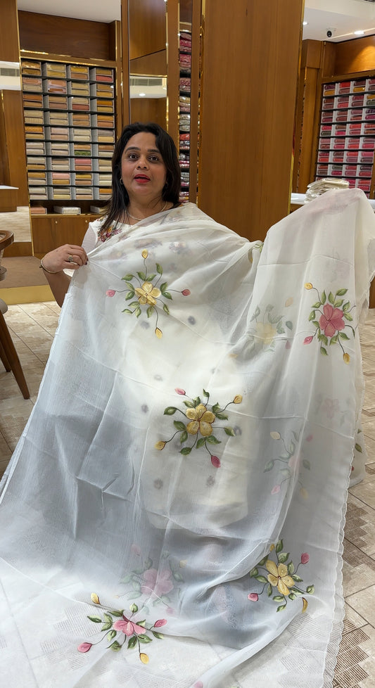 HANPAINTED SAREES - IHA 25673