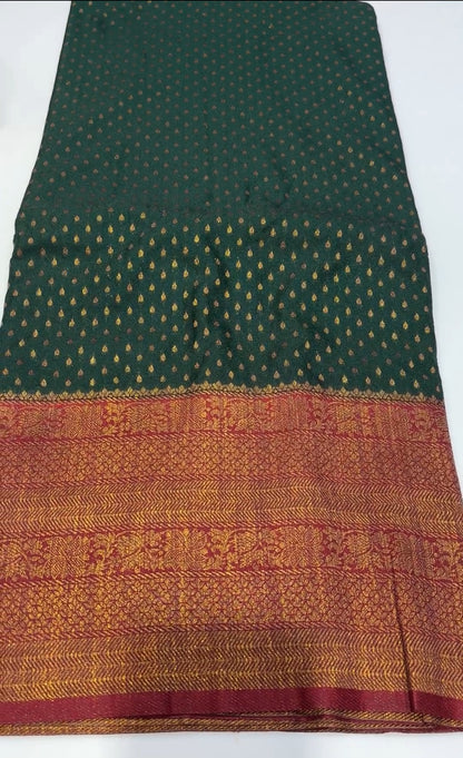 SEMI BANARASI SAREES - IHA 17118