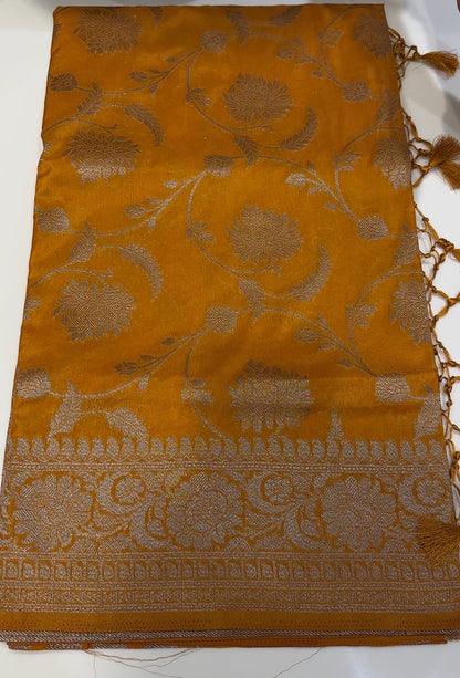 SEMI BANARASI SAREES - IHA 17031