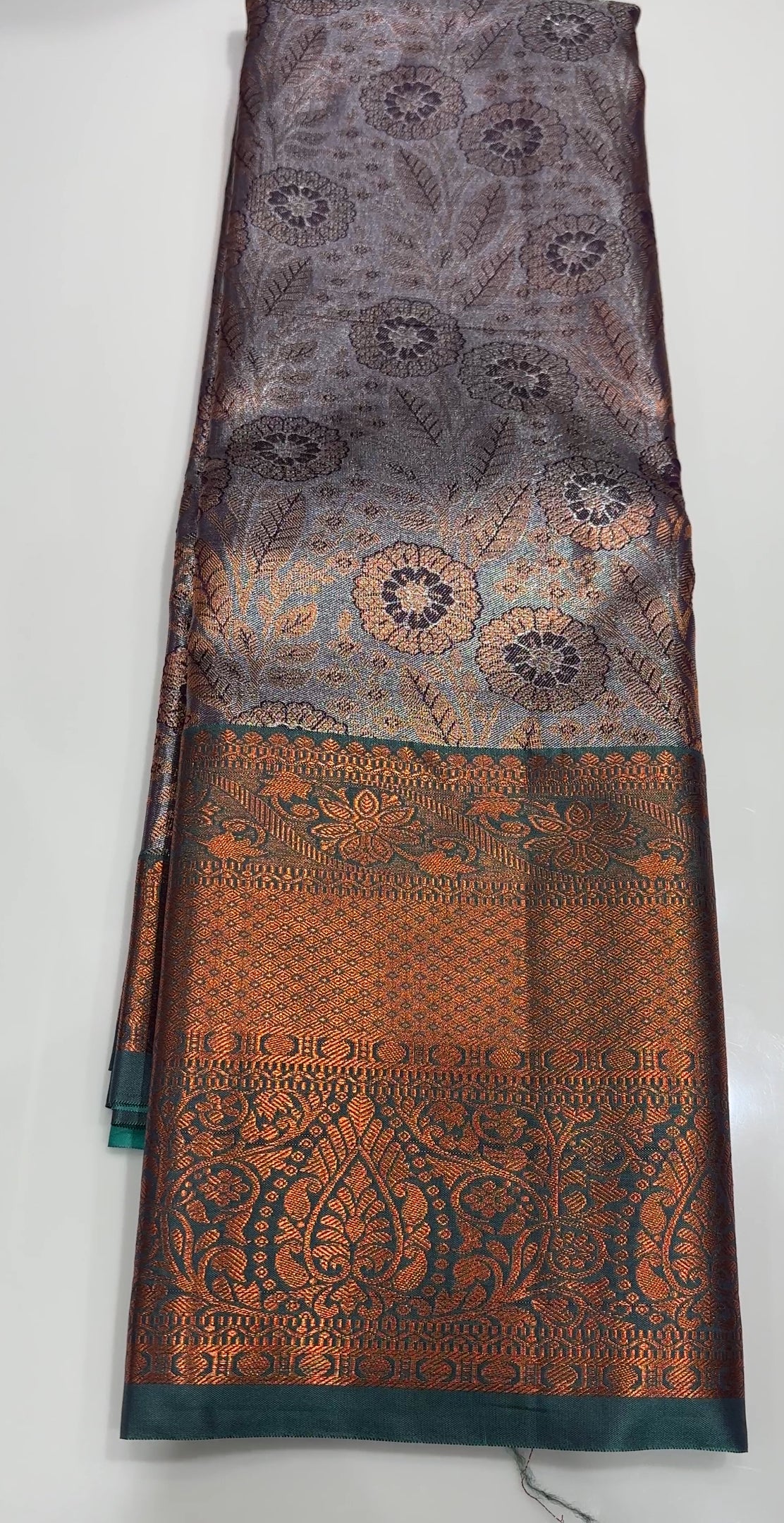 DESINGNER TISSUE KANCHIPURAM SAREES - IHA 19897