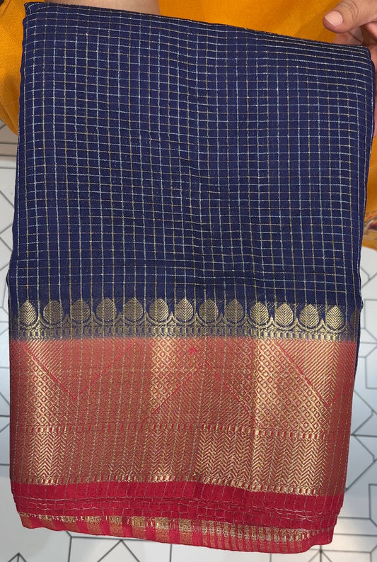 SEMI BANARASI SAREES - IHA 18927