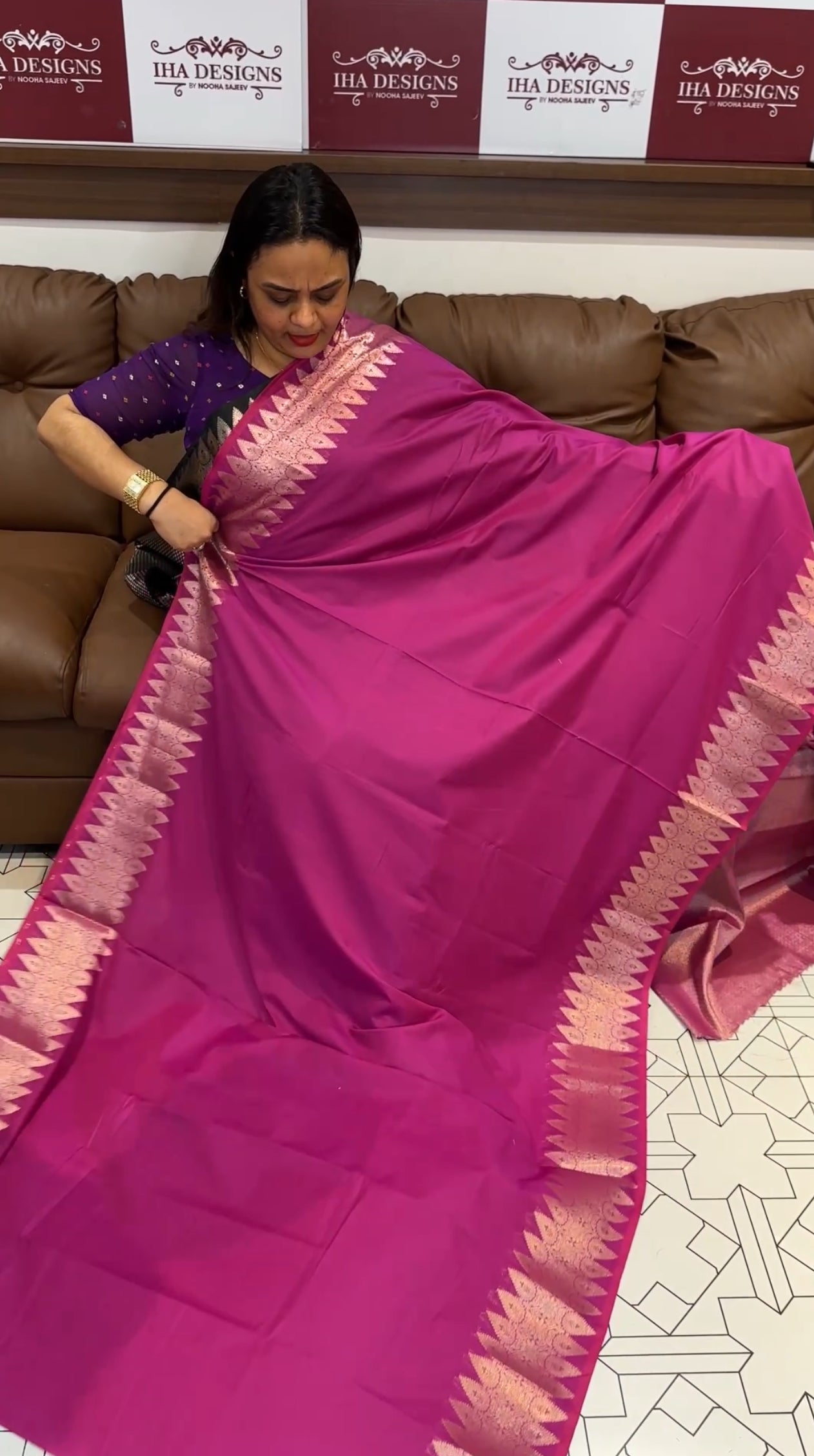 BUDGET BUY SEMI BANARSI SAREES - IHA 19856