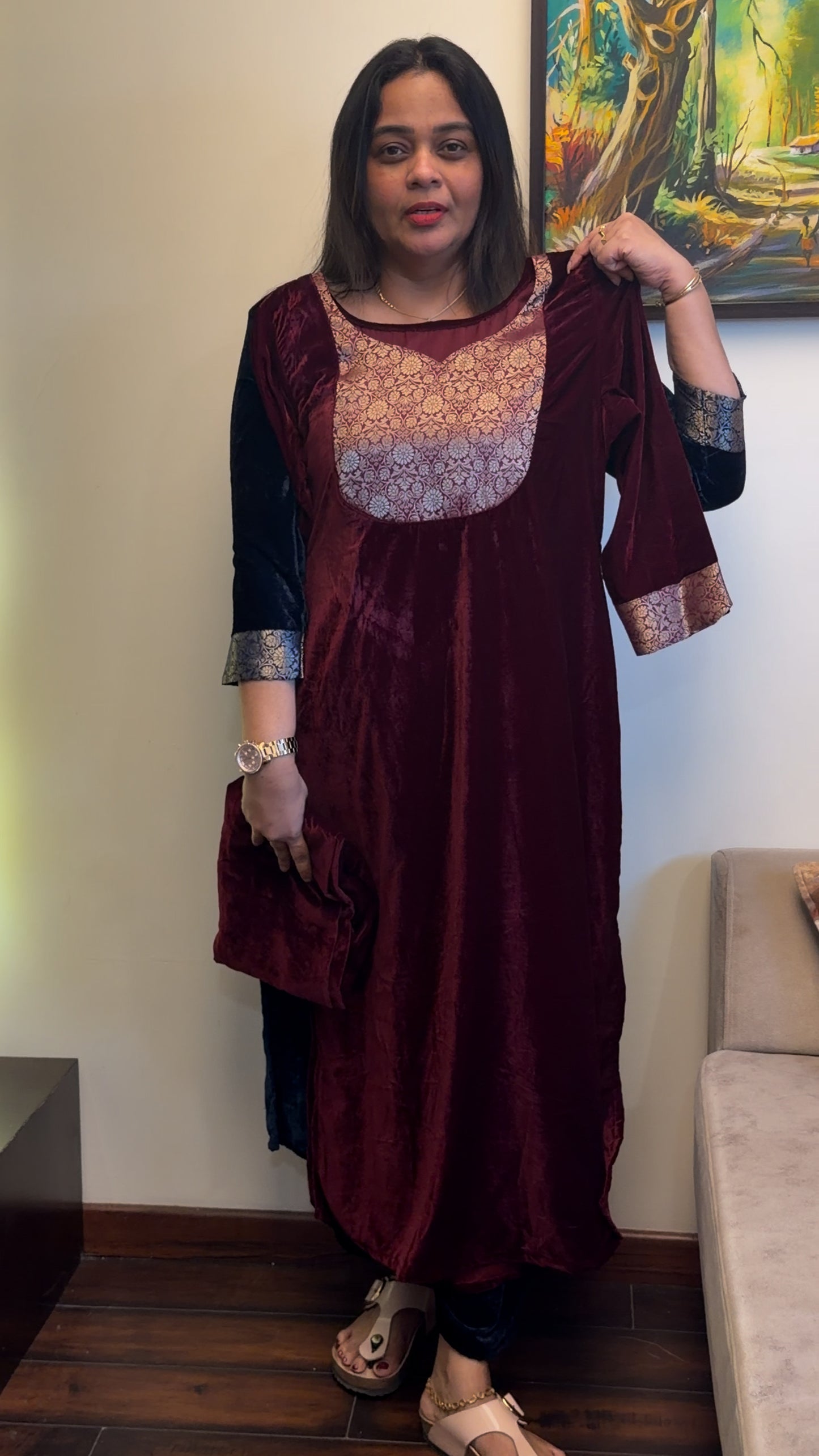 FORWARD VELVET TOP AND BOTTOM - IHA 29370